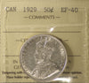 1929 Canada 50-cents ICCS Certified EF40