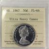 1967 Canada 50-cents ICCS Certified PL66 Ultra Heavy Cameo
