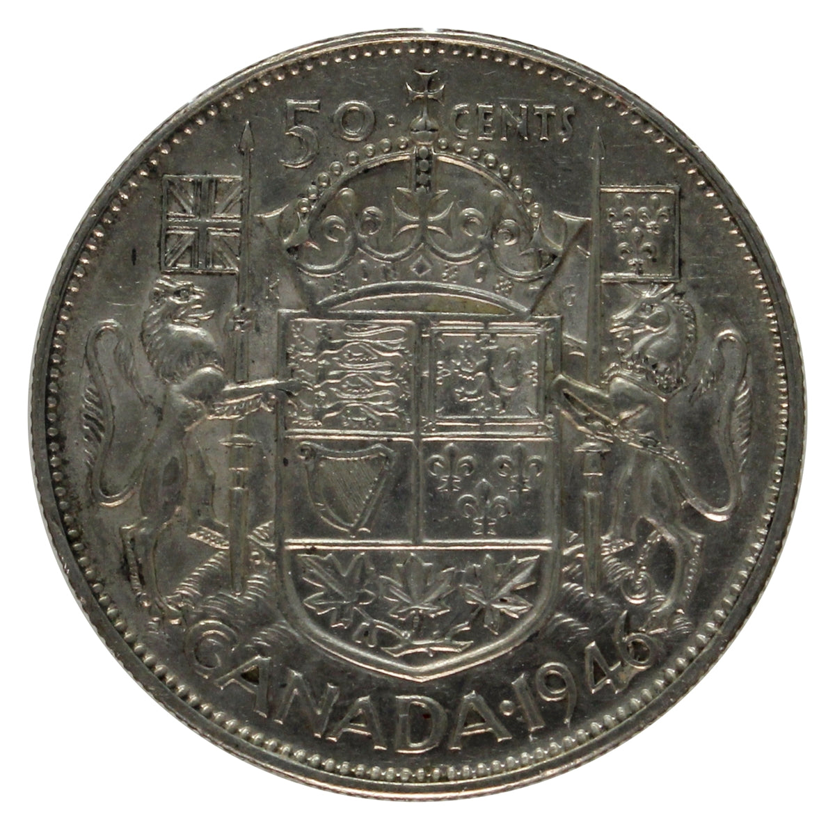 1946 Chip In 6 Canada 50-cents Extra Fine (EF40)