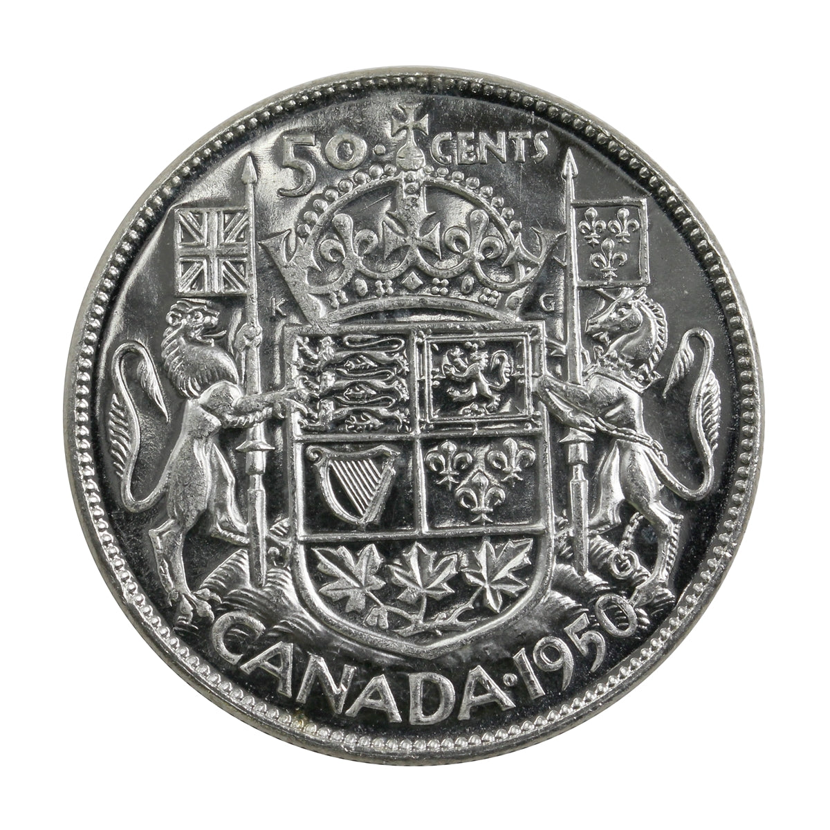 1950 Design Canada 50-cents Choice Brilliant Uncirculated (MS64) $