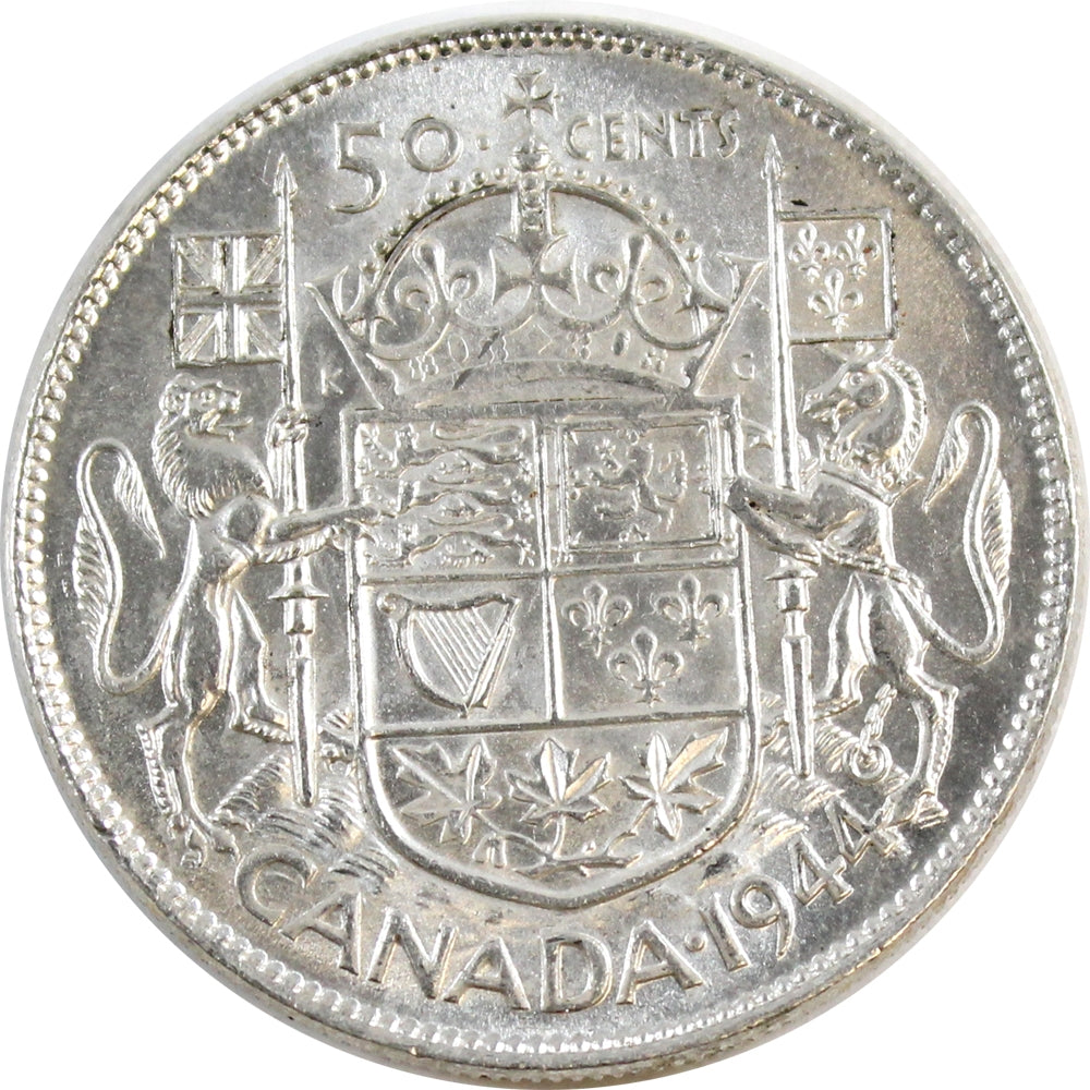 1944 Canada 50-cents EF-AU (EF45) Cameo