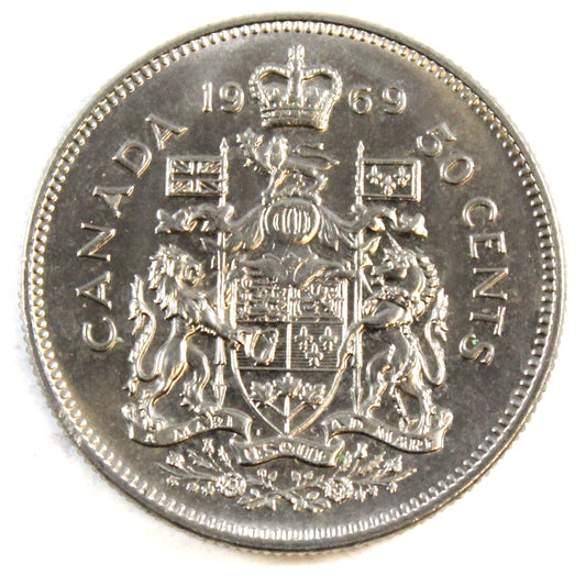 1969 Canada 50-cents Choice Brilliant Uncirculated (MS64)