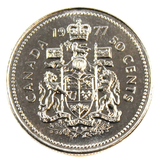 1977 Canada 50-cents Choice Brilliant Uncirculated  (MS64)