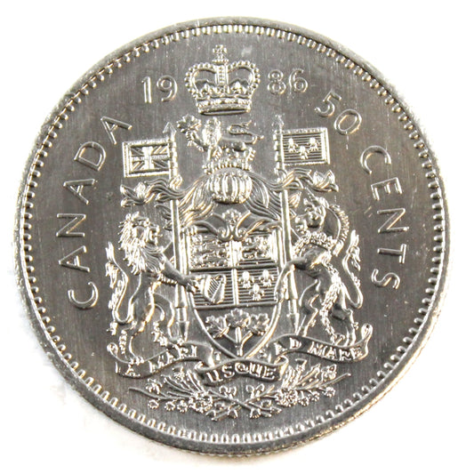 1986 Canada 50-cents Choice Brilliant Uncirculated (MS-64)