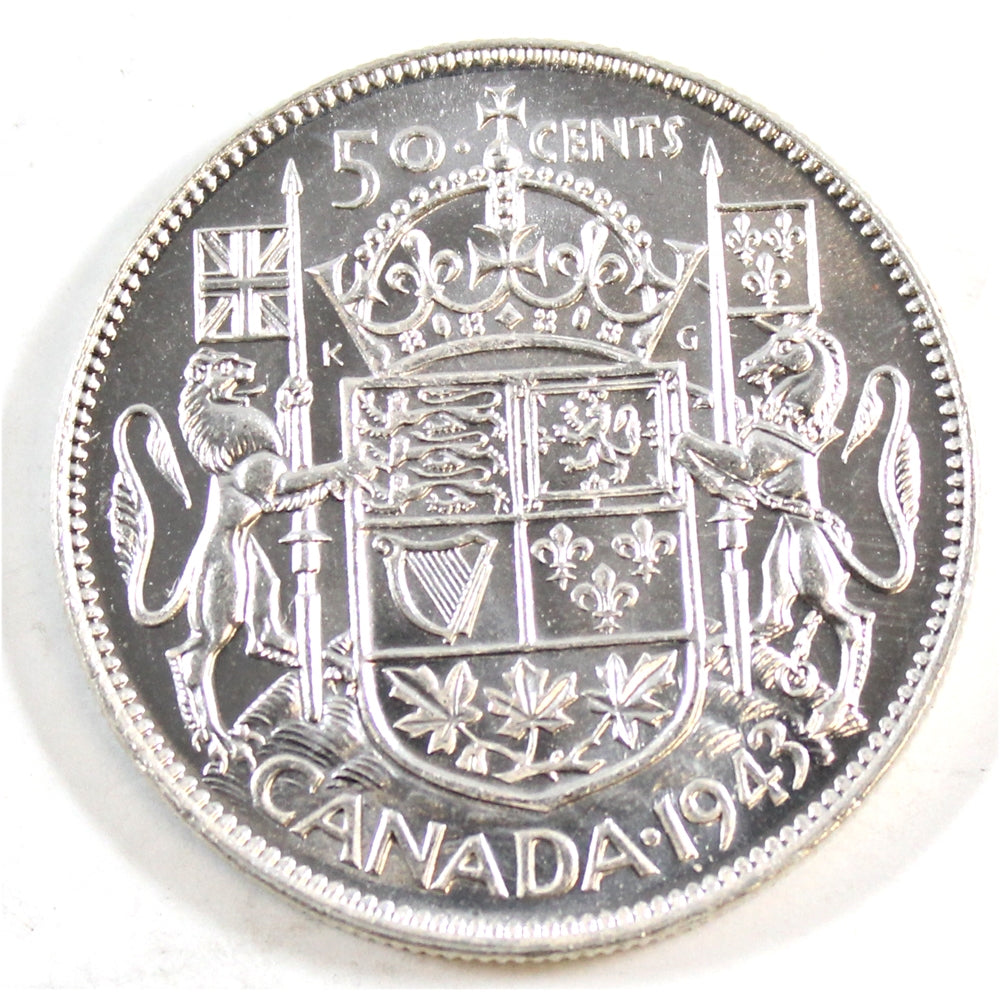 1943 Double Die 3 Canada 50-cents Brilliant Uncirculated (MS63) $