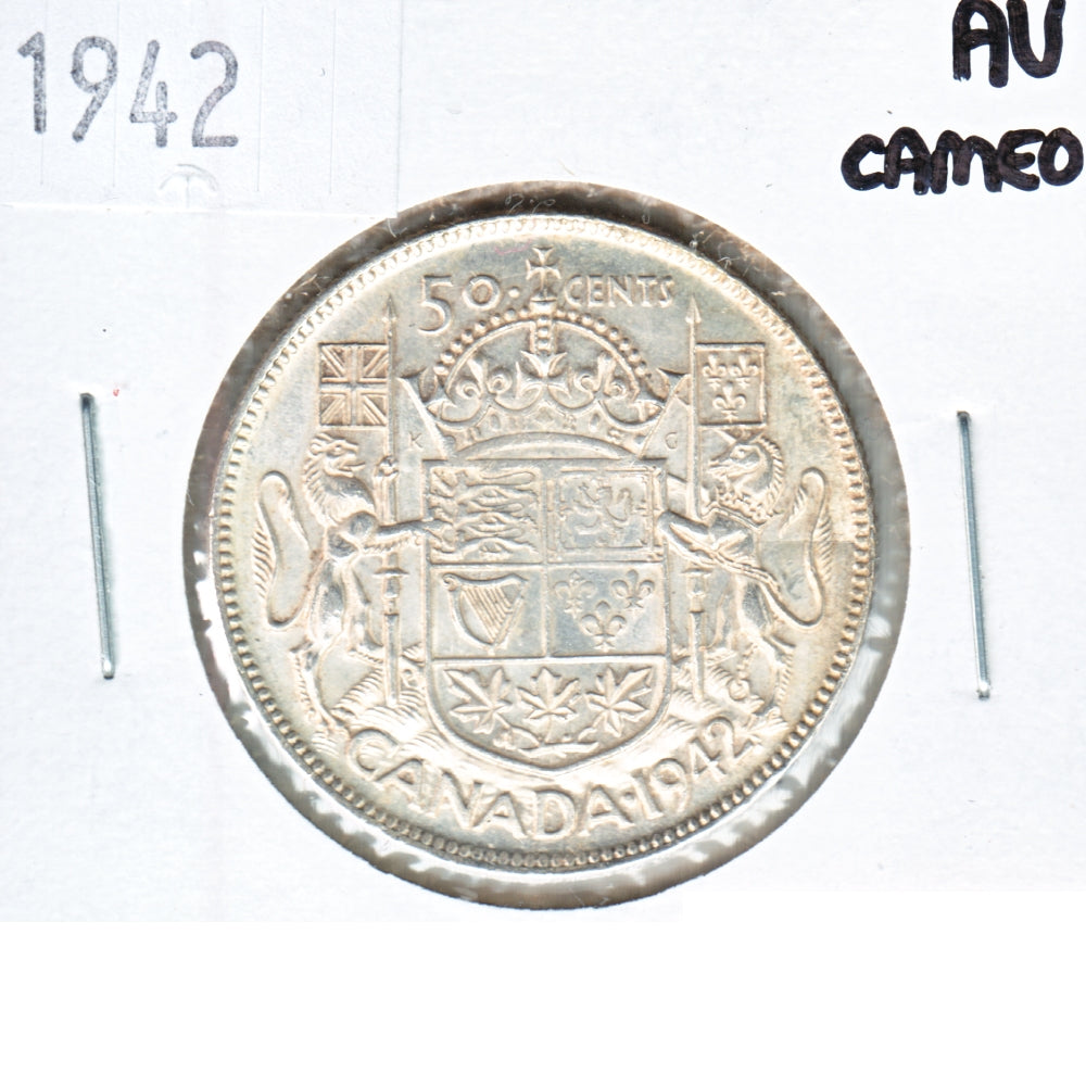 1942 Canada 50-cents Almost Uncirculated Cameo (AU50)