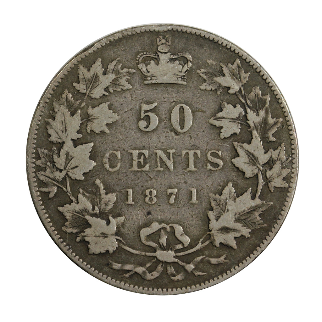 1871 Canada 50-cents Fine (F-12) $