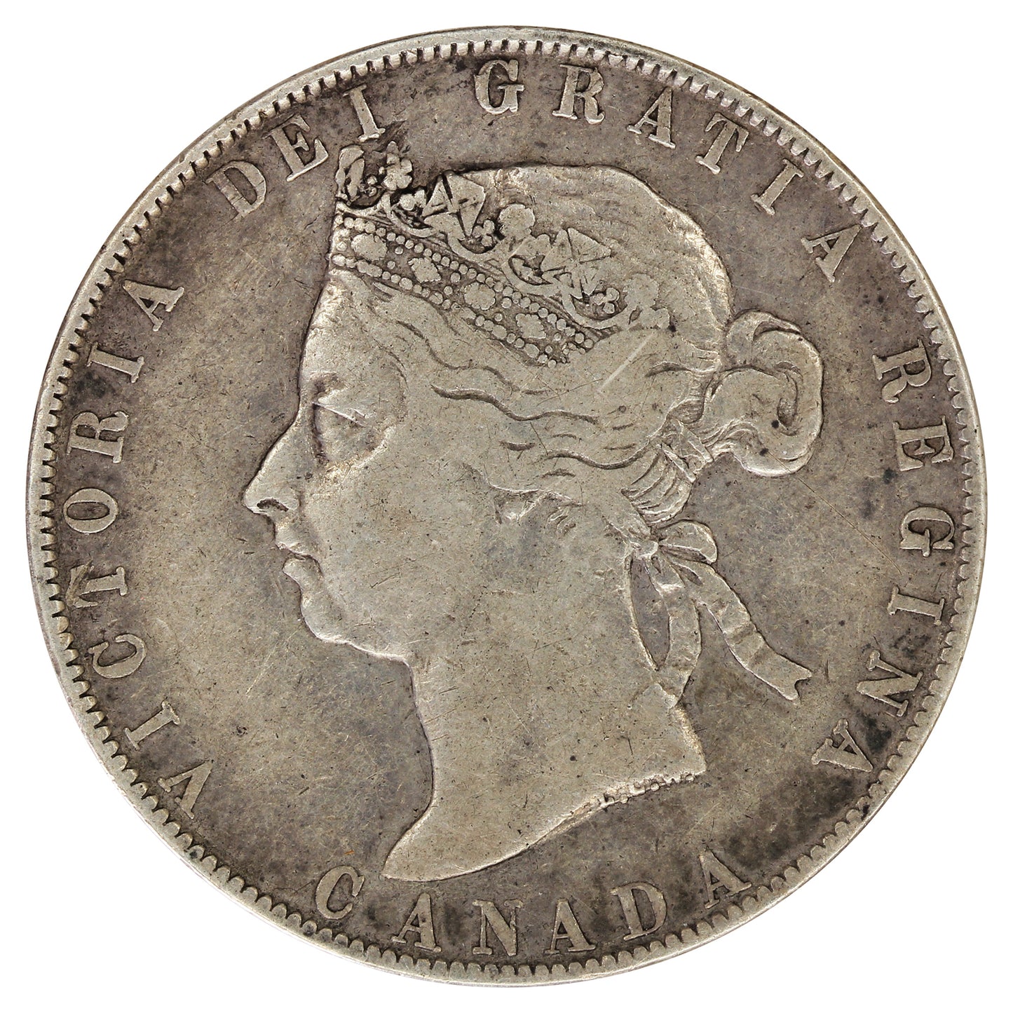 1892 Obv. 4 Canada 50-cents F-VF (F15) $