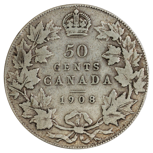 1908 Canada 50-cents Fine (F12) $
