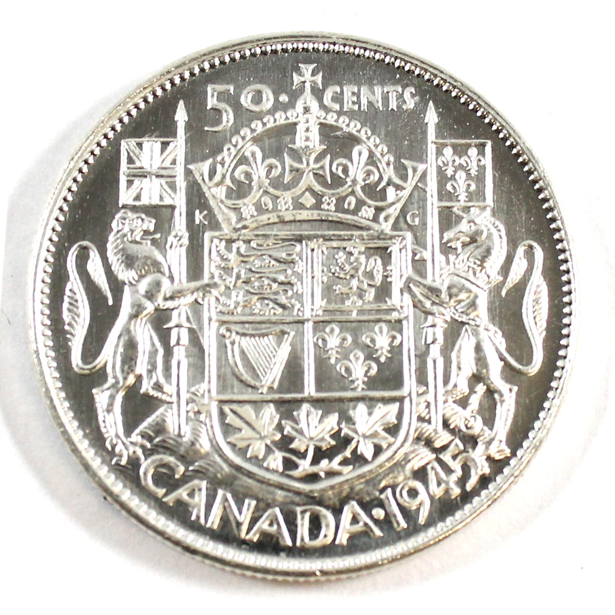 1945 Canada 50-cents Brilliant Uncirculated Cameo (MS63) $