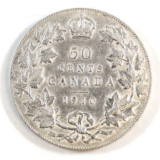 1910 Victorian Leaves Canada 50-cents Extra Fine (EF40) $