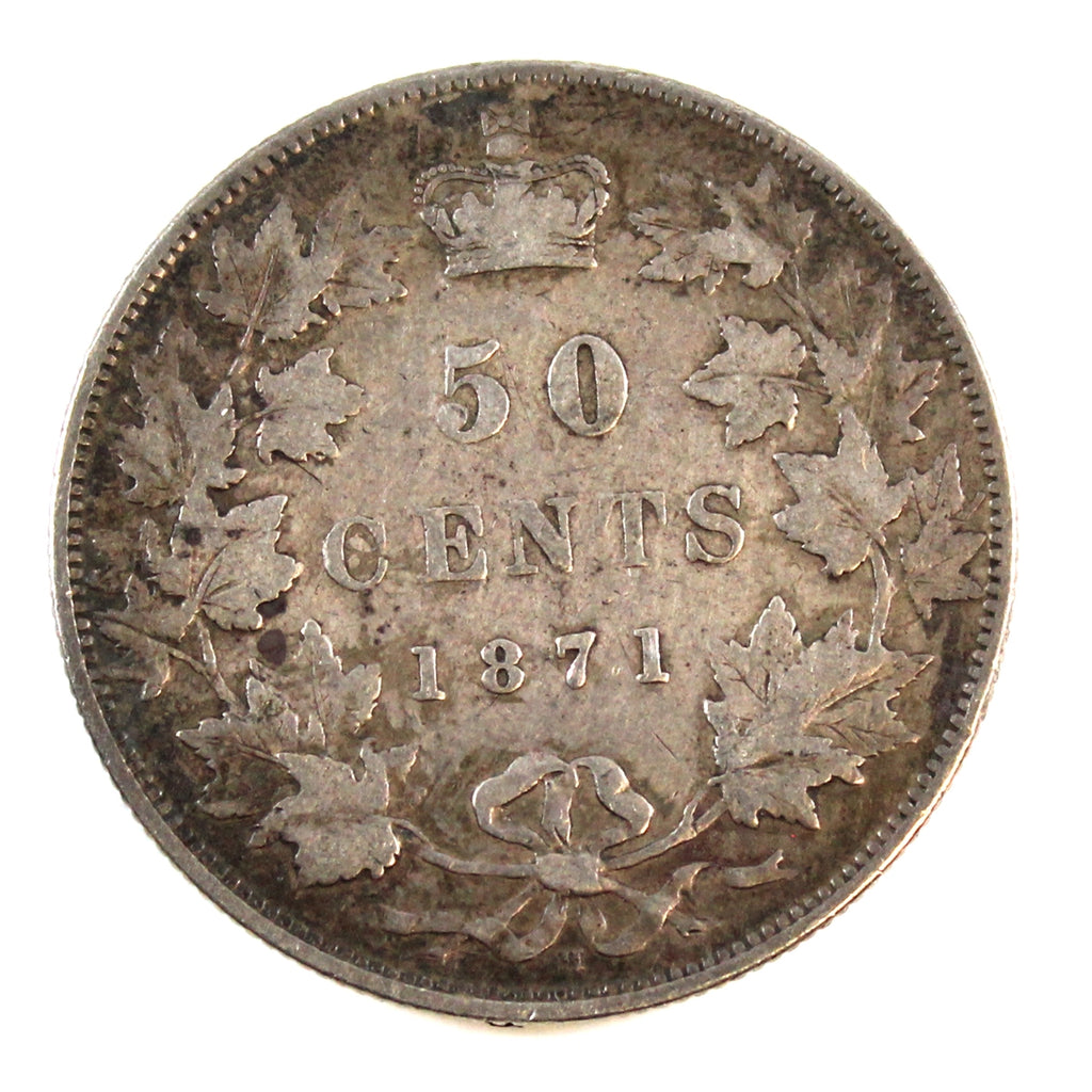 1871H Canada 50-cents Fine (F12) $