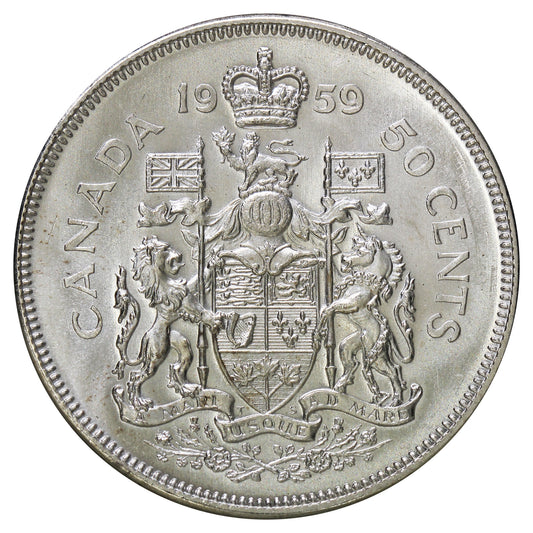 1959 Canada 50-cents Choice Brilliant Uncirculated (MS64)