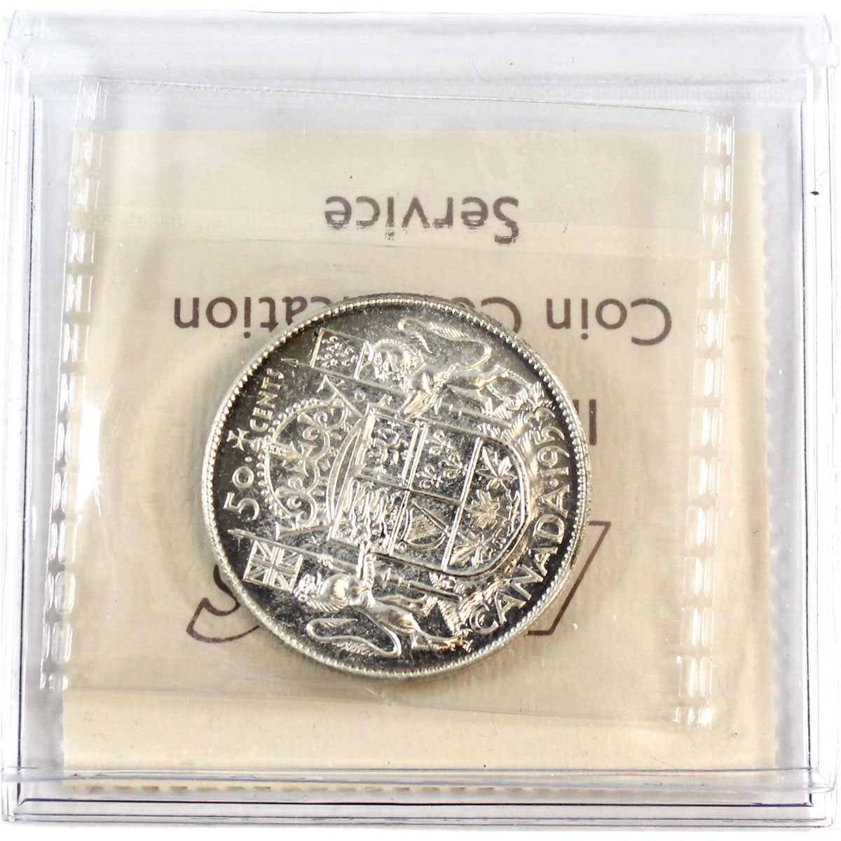 1953 Small Date Canada 50-cents ICCS Certified MS64 Heavy Cameo