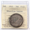 1910 Edwardian Leaves Canada 50-cents ICCS Certified F12