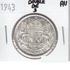 1943 Double Die Canada 50-cents Almost Uncirculated (AU50)