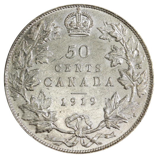 1919 Canada 50-cents EF-AU (EF-45) $