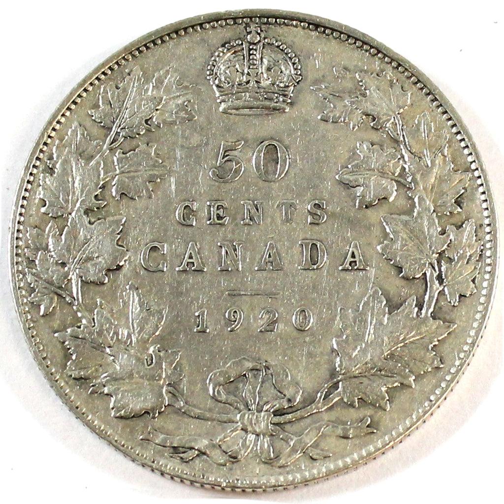 1920 Large 0 Canada 50-cents Very Fine (VF20) $