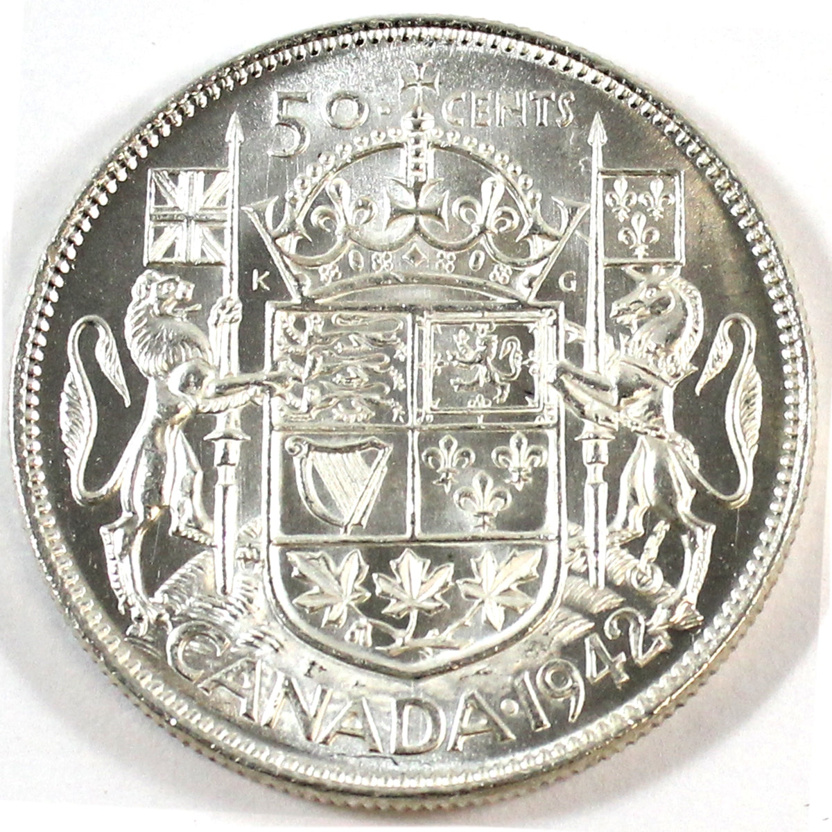 1942 Canada 50-cents Brilliant Uncirculated Cameo (MS63) $