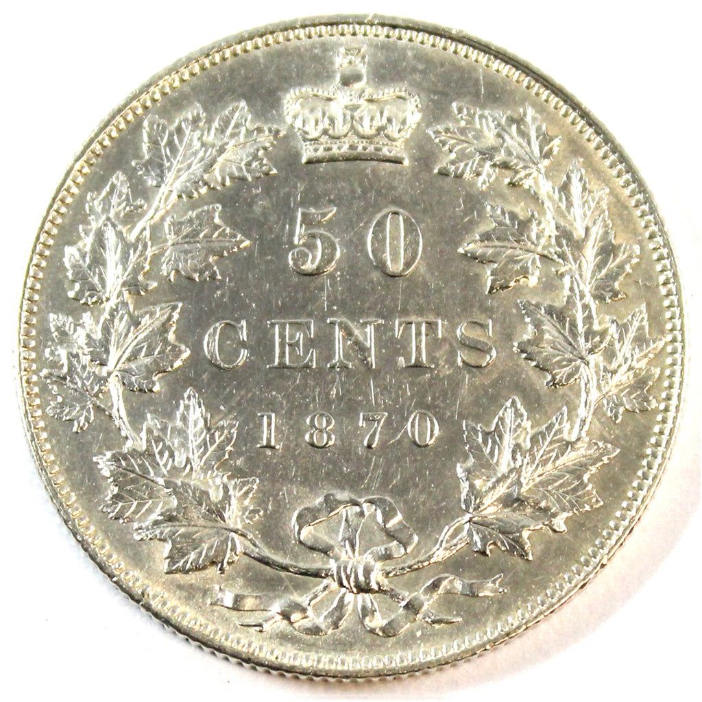 1870 LCW Canada 50-cents AU53 $