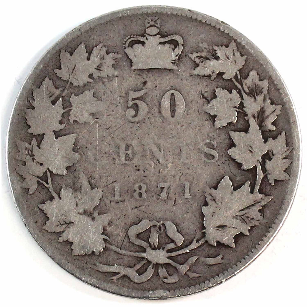 1871 Canada 50-cents About Good (AG3)