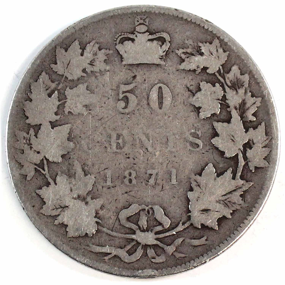 1871 Canada 50-cents About Good (AG3)