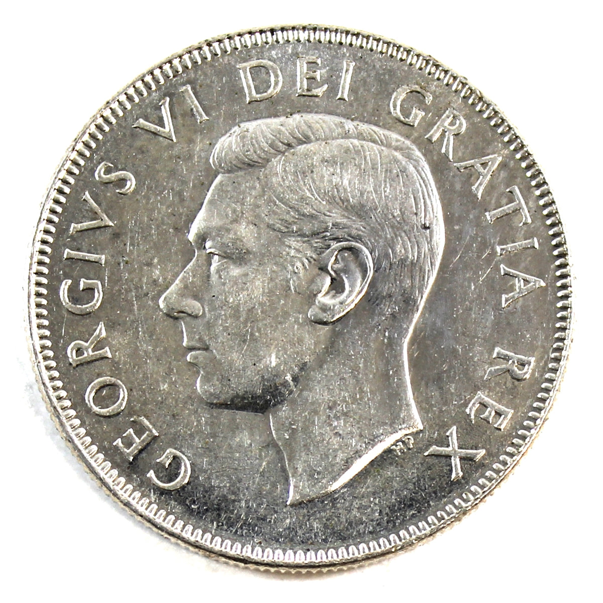 1950 Half Design Canada 50-cents Almost Uncirculated (AU50)