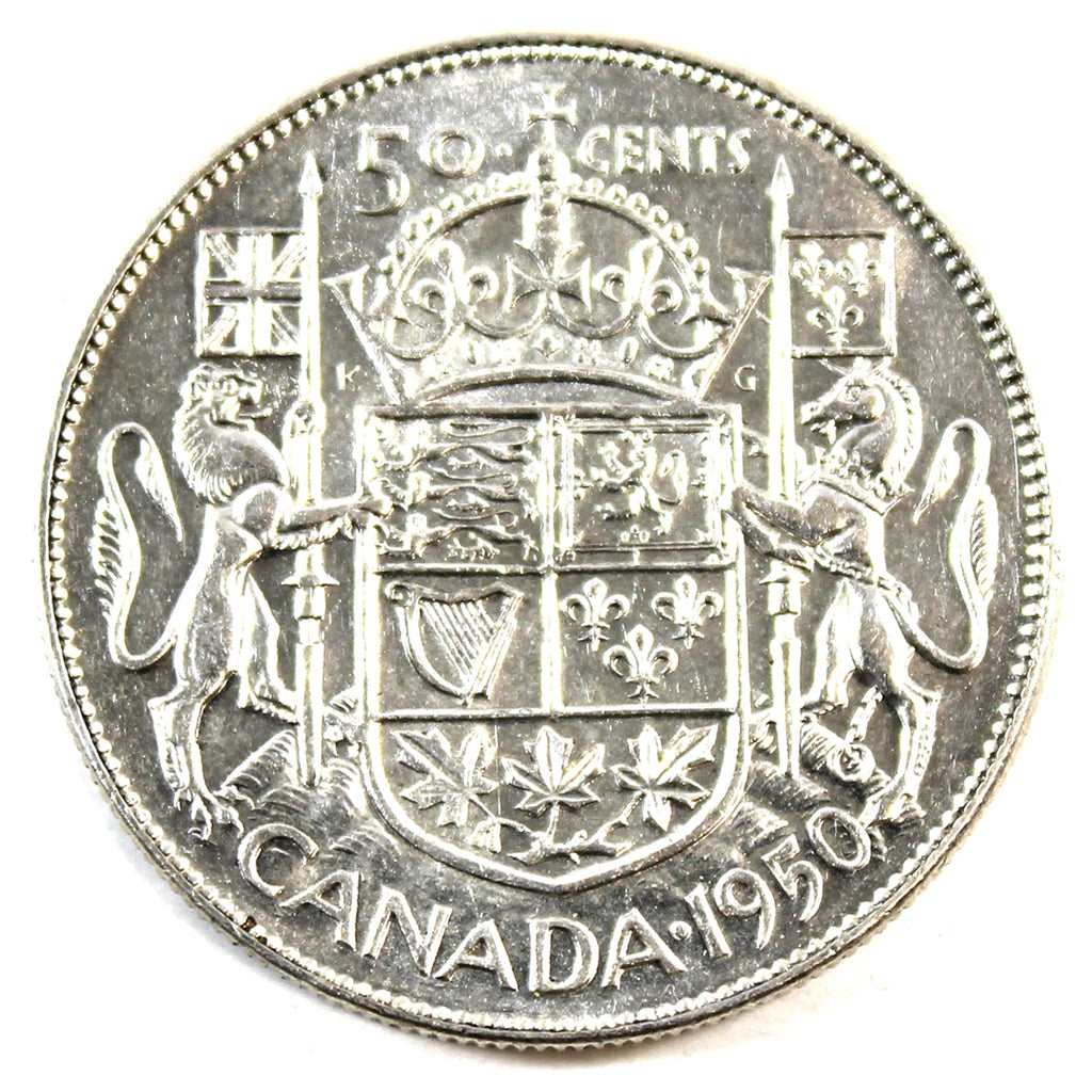 1950 Half Design Canada 50-cents VF-EF (VF30)