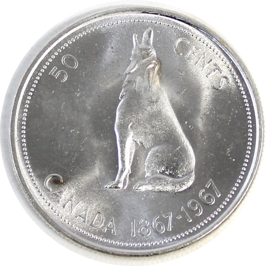 1967 Canada 50-cents Choice Brilliant Uncirculated (MS64)