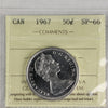 1967 Canada 50-cents ICCS Certified SP66