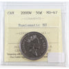 2000W Canada 50-cents ICCS Certified MS67 NBU