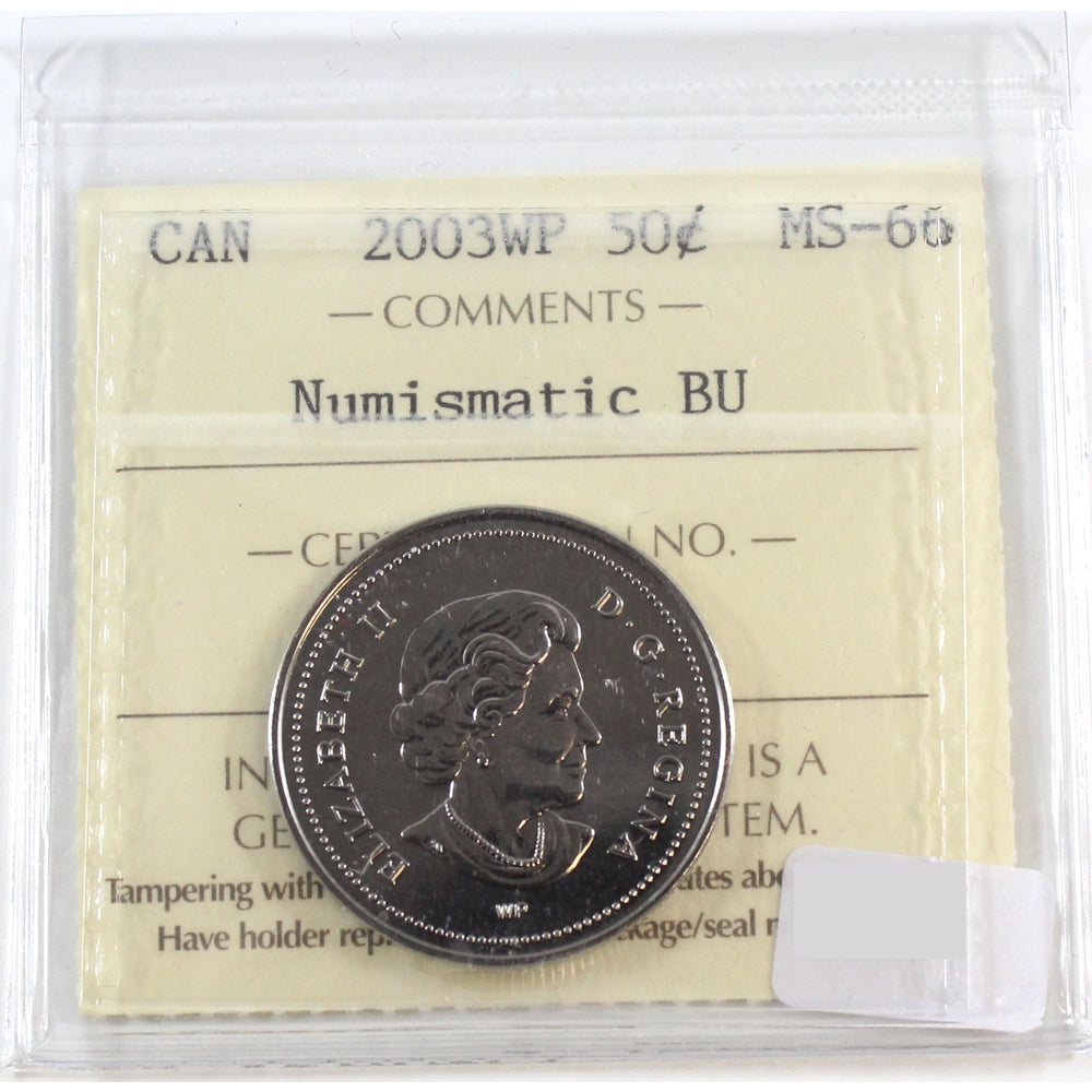 2003WP Canada 50-cents ICCS Certified MS66 NBU