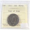 2017 Coat of Arms Canada 50-cents ICCS Certified MS65