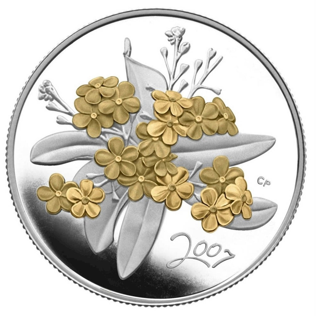 2007 Forget-Me-Not Canada 50-cents Silver Proof_