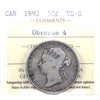 1892 Obv. 4 Canada 50-cents ICCS Certified VG8