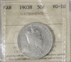 1903H Canada 50-cents ICCS Certified VG10