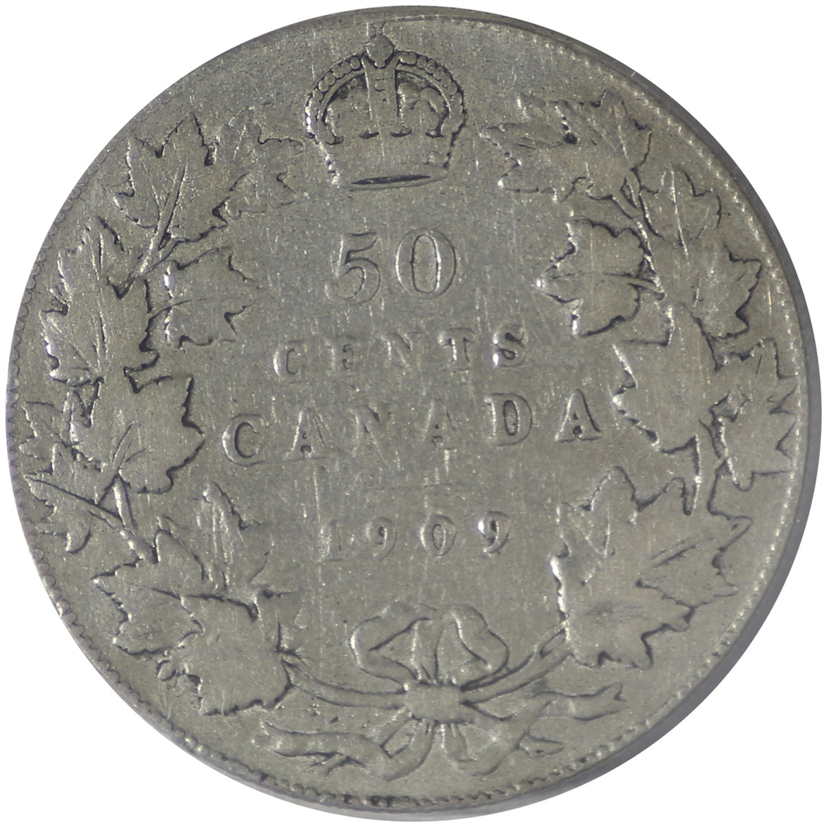 1909 Canada 50-cents ICCS Certified F15