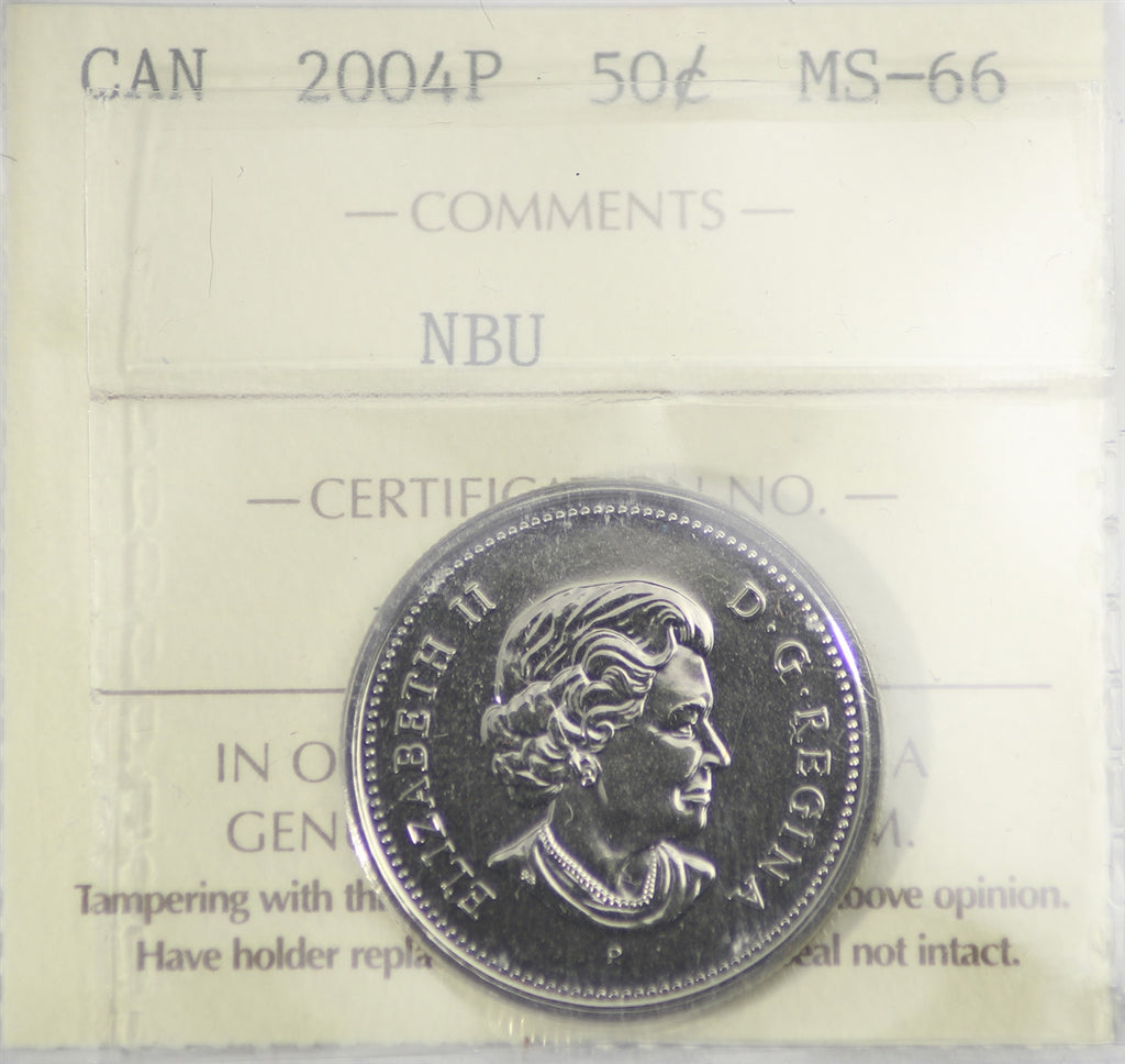 2004P Canada 50-cents ICCS Certified MS66 NBU