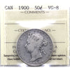 1900 Canada 50-cents ICCS Certified VG8