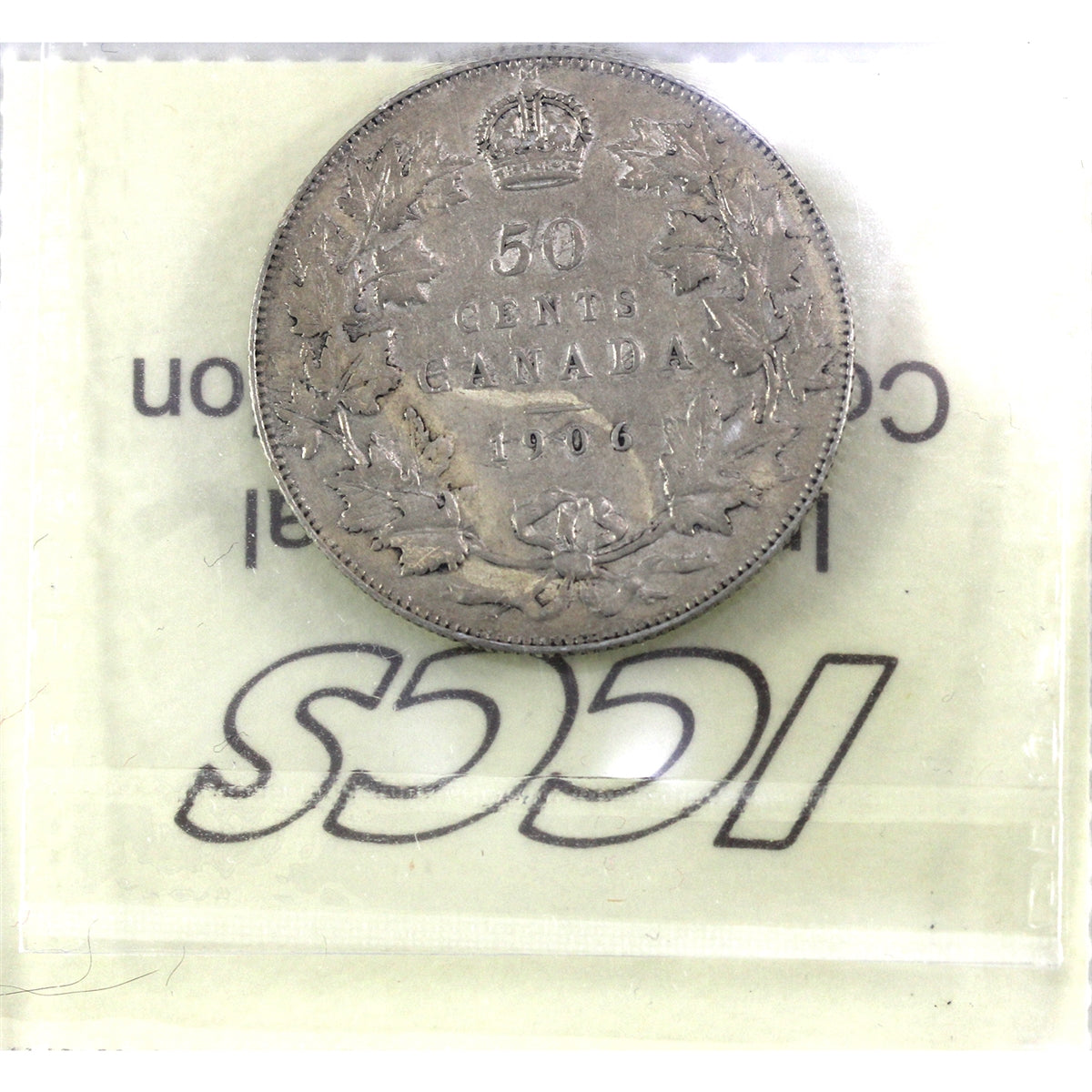 1906 Canada 50-cents ICCS Certified VF30