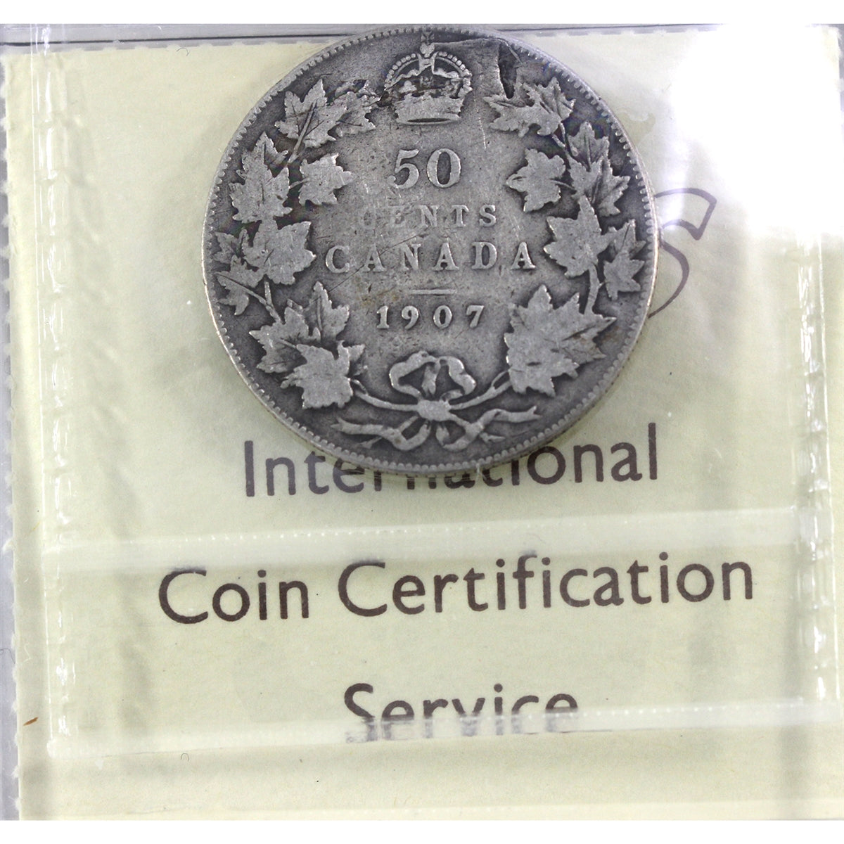 1907 Canada 50-cents ICCS Certified VG10