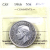 1946 Canada 50-cents ICCS Certified AU50
