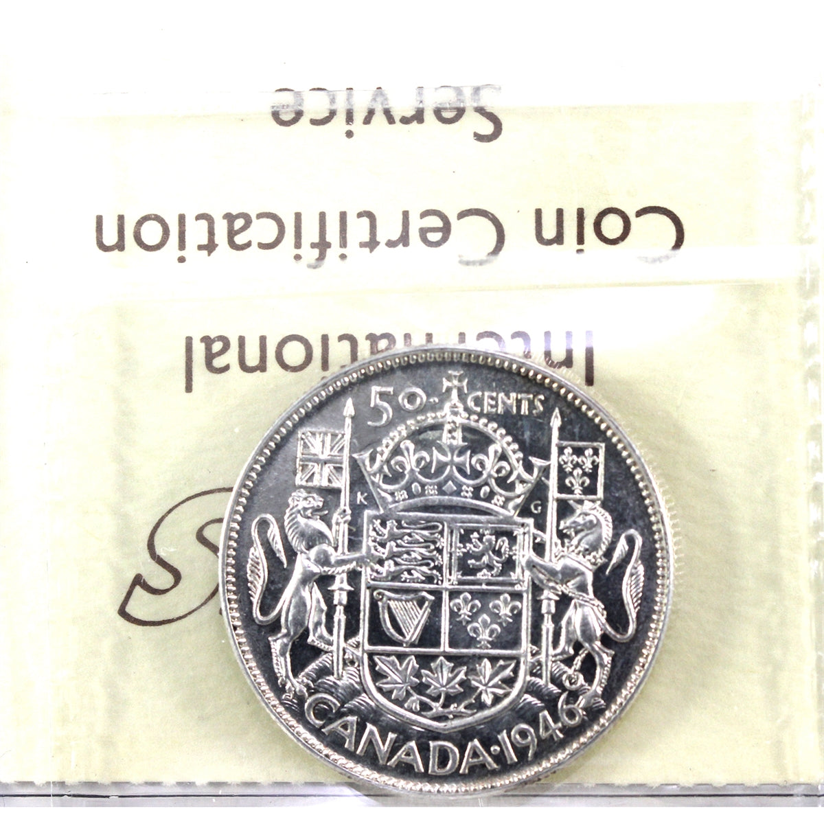 1946 Canada 50-cents ICCS Certified AU50