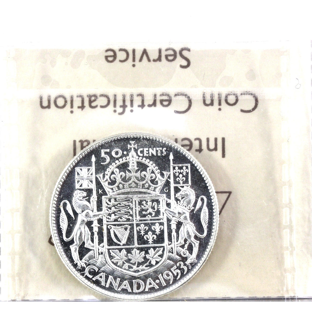 1953 Small Date Canada 50-cents ICCS Certified MS63 Cameo