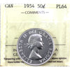 1954 Canada 50-cents ICCS Certified PL64