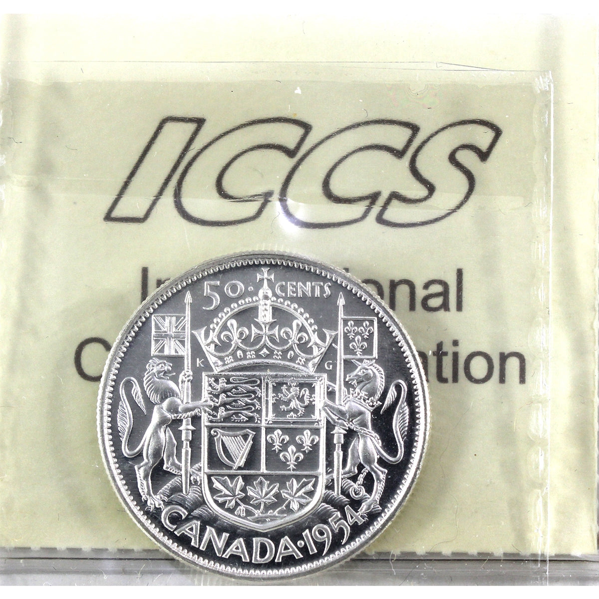 1954 Canada 50-cents ICCS Certified PL64