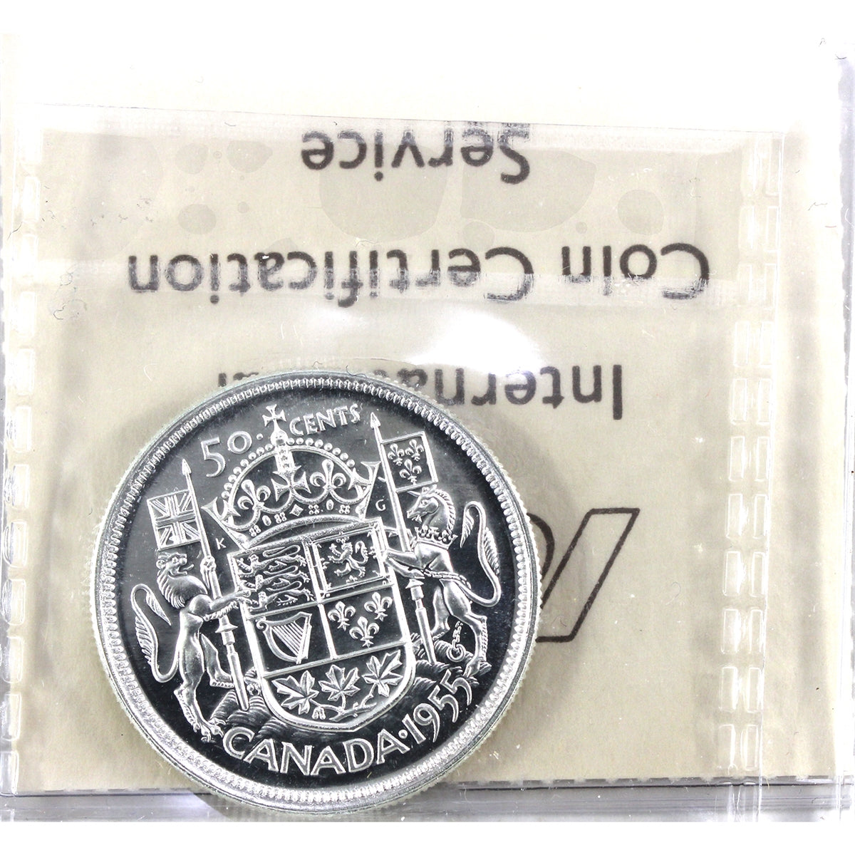 1955 Canada 50-cents ICCS Certified PL65