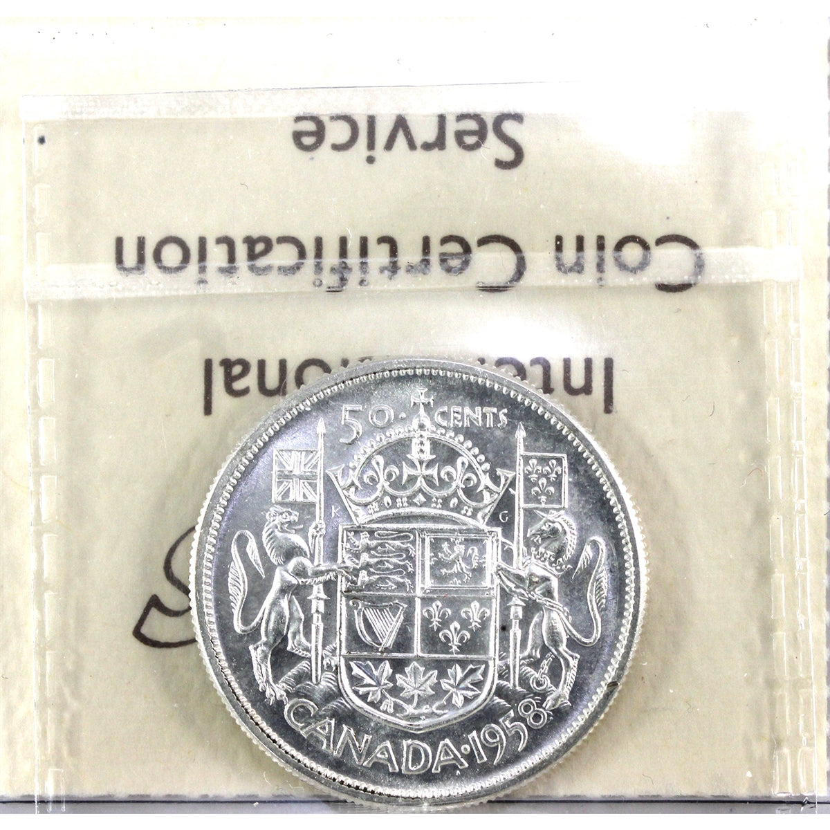 1958 Dot Canada 50-cents ICCS Certified MS63