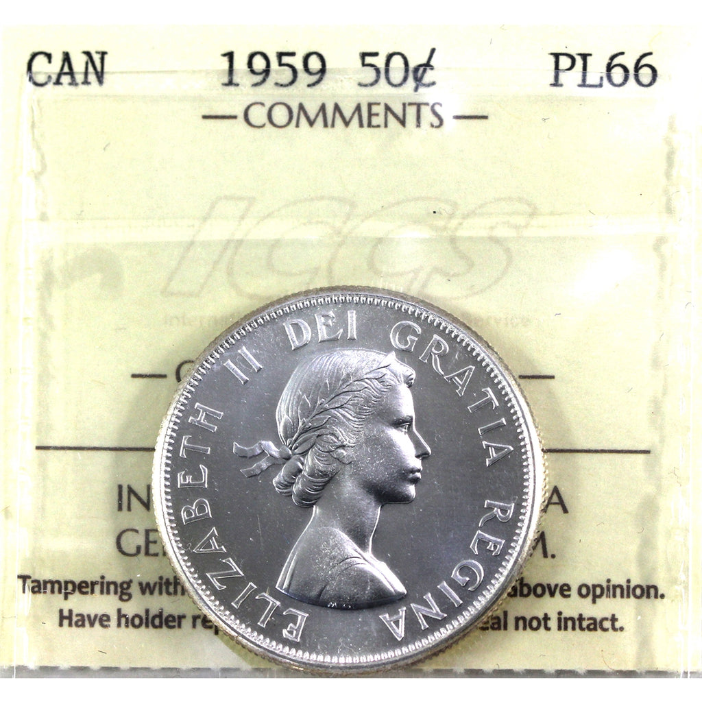 1959 Canada 50-cents ICCS Certified PL66
