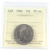 1986 Canada 50-cents ICCS Certified MS64